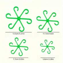 4pcs Plant Stem Support Holder, Gardening Accessories, Branch Organizing Rack, Anti-Lodging Plant Support, Plant Stem And Leaf Fixture, Vegetation Decoration, Plant Stem Parts - Green - View 13