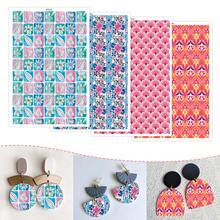 Watercolor Flower Transfer Paper - 1 Sheets Vintage Rustic Floral Transfer Paper For Polymer Clay Earrings, Retro Flower Clay Transfer Paper For Jewelry - Multicolor - View 7