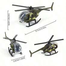 1pc Alloy Airplane Model - Military Airplane Model - Lightweight And Easy To Carry - Multiple Colors Available - Movable Propeller - Realistic Glider - Mini Helicopter Model - Perfect Gift - Birthday Gift - Surprise Gift - Ideal Present - Seasonal Gift - Holiday Gift - Easter Gift - Toy - Airplane Model - Multicolor - View 6