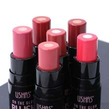 USHAS Glowing Blush Stick, Multi-Purpose Facial Makeup, Long-Lasting And Easy To Apply, Easily Creates A Natural Blush, Suitable For Daily Use, 6 Colors Optional, Meet Various Makeup Needs