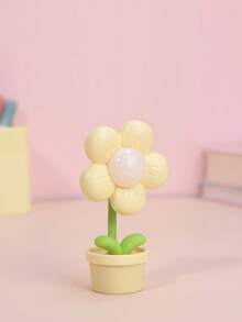 1/2pcs 可爱迷你花朵小夜灯，创意氛围床头灯和桌面装饰花朵小夜灯迷你台灯创意护眼暖光学生宿舍可爱氛围床头灯，创意桌面装饰，儿童小礼物，家居装饰，节日礼物，卡通挂饰