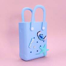 Miniso Disney Stitch Series Super Cute Large Capacity Mini Hole-Design Handbag, Cute And Stylish (1PC) - Blue - View 3