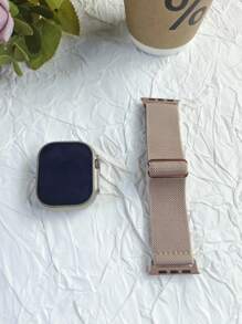Elegante correa de nailon con estampado de leopardo compatible con Series 9/8/7/6/5/4/3/2/SE, compatible con 38/40/41mm y 42/44/45/49mm - Accesorio de pulsera de smartwatch con broche de seguridad