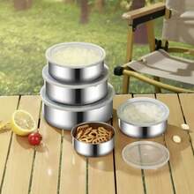 5pcs Set Of Food Storage Containers With Lids, Suitable For Vegetables, Fruits, Kitchen Supplies - Multicolor - View 11