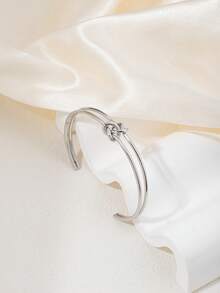 1件18K镀金扭绳手镯，可调节开口手镯，双扭绳+打结设计，适合周年纪念日、生日、母亲节、日常佩戴 - 蛋形手鐲 - 查看 12