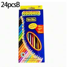 Set de 12/24 lápices de colores premium - mina 2B, ligeros, grosor de talla grande de 2mm, para artistas y estudiantes, ideales para dibujar, colorear y regalar, lápices de colores, lápices, lápices de colores, lápices de colores, regreso a la escuela
