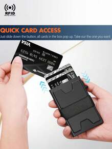 Rfid Aluminum Bank Credit Card Holder Men Wallets Slim Thin Bank Cardholder Case Luxury Minimalist Wallet Pop Up Wallets For Men