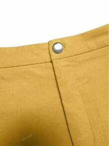 Pantalon pour femmes, couleur unie, taille élastique, design de poche, décontracté, adapté pour la vie quotidienne et les déplacements
