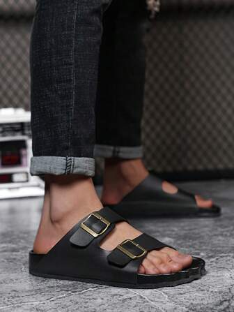 Herren bequeme Einlegesohle Slip-On Zehentrenner, lustiges Fünf-Zehen-Design Sommer Outdoor Strandlatschen, unisex Paarpantoffeln