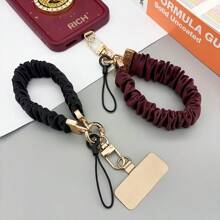 1 Set New Fashion Wristlet Phone Lanyard With Metal Card Slot, Suitable For Elegant Ladies Phone Charm Pendant, Convenient Phone Strap Chain With Metal Ring Clasp Gifts For Mother, Family, Friends, Birthday, Holiday Phone Chain
