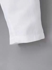 1 Set Baby Boy 1st Year Christening Outfit, White Dress Shirt + Bib Overalls Suit For Page Boy