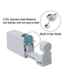 24PCS Disposable Ear Piercing Gun With Built-In Steel Stainless Stud Earrings-Safety Self Ear Piercing Kit