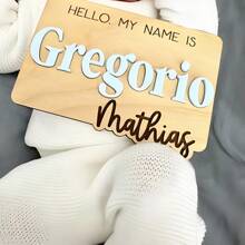 1 Stück Krankenhaus Namensankündigung, Babyparty Geschenk, Krankenhaus Schild, Baby Namensschild, Namensankündigung, Mini Baby Namensschild, Hallo Welt, Kunstaktivitäten für Kinder