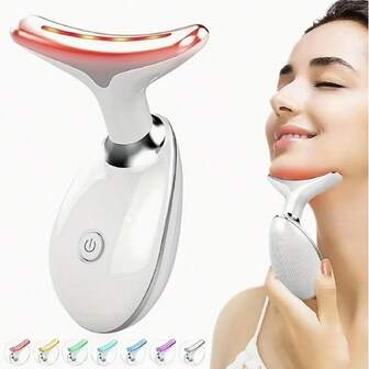 1pc Beauty Massager, Neck Massager Beauty Device For Facial & Neck Wrinkles, Microcurrent Dolphin Design