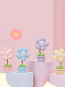 1/2pcs 可爱迷你花朵小夜灯，创意氛围床头灯和桌面装饰花朵小夜灯迷你台灯创意护眼暖光学生宿舍可爱氛围床头灯，创意桌面装饰，儿童小礼物，家居装饰，节日礼物，卡通挂饰