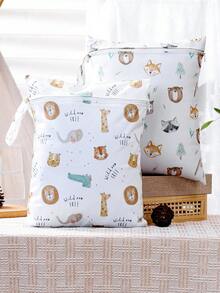 2 件装迷你婴儿尿布干湿两用收纳袋，适合妈妈