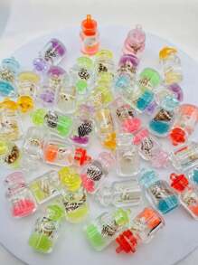 10pcs Mixed Pack Mini Acrylic Simulated Conch Luminous Drift Bottle, Luminous Conch Wishing Bottle, Mini Luminous Ocean Theme Bottle Figure, Resin Marine Life Collection Pendant, Suitable For Creative DIY Pendant Accessory Gifts, Colorful Drift Bottle With Random Conch Pattern, Mini Pendant Pendant, Glow In The Dark, Keychain And Bag, Unique Holiday Season Gift,Mother's Day Gifts,Gift,Bridal Shower,Graduation Season Party Supplies