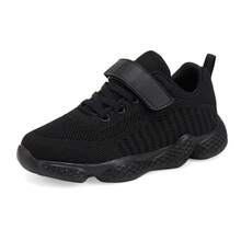 Black Kids Sneakers Girls Boys Shoes Lightweight Tennis Shoes Breathable Fashion Sports Shoes - Black - View 1