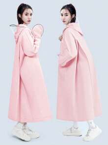 Fashionable Women's Raincoat Thickened Poncho Long Rain Coat Ladies Multi Functional Waterproof Raincoat Travel And Cycling Raincoats Outdoor Rain Wear Insulation,Galentines,Puppy,Carnival,Party Decorations,Spring Summer Picks,Brides Maid Gifts,Room,Bedroom Decor,Beach,Travel,For Men,For Women,Vacation,Cute Stuff - Purple - View 7