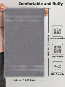 2pcs/Set [1 Face Towel + 1 Bath Towel] Solid Color Face Towel And Bath Towel Bathroom Combo Set, Plush Texture, Quick-Drying, Suitable For Bathing, Face Washing, Sports, Gym, Bathroom, Hotel, Travel And Other Scenarios Back To School
