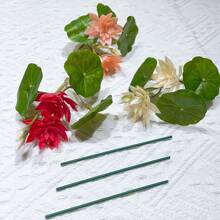 3pcs Mini Lifelike Lotus Flower And Leaves, Artificial Plants For Fish Tank, Home Decor Fake Flowers And Leaves,Garden Decor,Outdoor Plant,Gardening,Fake Flowers
