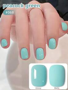 XEIJAYI 1支装孔雀绿凝胶指甲油，持久耐用，可浸泡于LED/UV灯下，适合美甲沙龙，居家美甲，春季送给女性的礼物 - 水鴨藍 - 查看 3