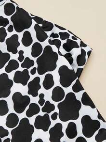 2pcs/Set Pink Puppy & Leopard Paw Print Lightweight Short Sleeve Pet T-Shirt - Multicolor - View 5