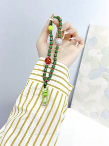 1pc New Fashion Versatile Beaded Phone Lanyard, Bag Accessory - Multicolor - View 3