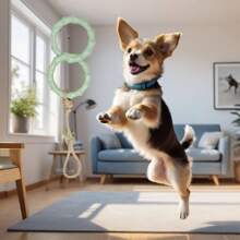 Neue Makronen-farbige Haustierspielzeuge mit Sisalseil Doppelringen zum Kauen, strapazierfähiges Tauziehen Haustierspielzeug