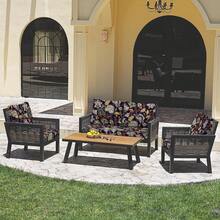 1 Pc Stretch Garden Cushion Cover, S/M/L Size, Suitable For Outdoor Sofa Cover Replacement, Washable Patio Furniture Cover - Multicolor - View 3