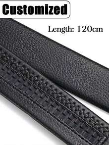 定制字母合金扣男士皮带 - 采用人造革和无纺布制成，是送给父亲、丈夫、男友的理想礼物，适合商务和休闲场合穿着。 - 黑色 - 查看 7
