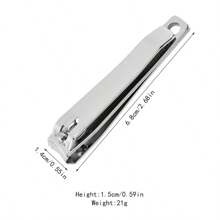 2pcs Classic Stainless Steel Nail Clippers, Heavy Duty Large Nail Clipper, Manicure Tool, Easily Trim Thick Toenails/Fingernails, High-Quality Durable, Suitable For Commercial And Home Use, Unisex