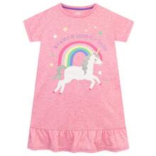 Harry Bear Unicorn Nightdress | Girls Unicorn Nightie | Kids Pink Nightdress - Pink - View 1