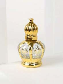 1 szt. Luksusowa złota szklana butelka z kulką - miniaturowa butelka na olejki eteryczne z pokrywką do podróży i próbek, bezzapachowa, do aromaterapii, relaksujący kosmetyk do pielęgnacji skóry, balsam podróżny