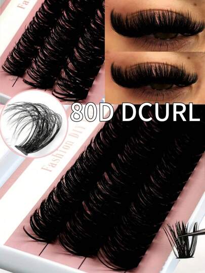 60 piezas Racimos de pestañas de volumen en D 80D Extensiones de pestañas individuales DIY Racimos de extensiones de pestañas para uso en casa 9/11/13mm 12/14/16mm Racimos suaves y esponjosos Pestañas postizas Paquete mixto Racimos de pestañas, Racimos de pestañas, Pestañas individuales, Pestañas, Pestañas postizas