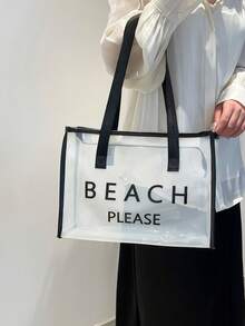 Large Capacity Waterproof Tote Bag For Student Beach Vacation - Multicolor - View 3