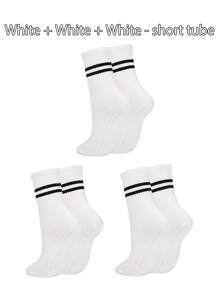 3 paires de chaussettes antidérapantes pour le Pilates, chaussettes antidérapantes pour femme pour le Pilates, chaussettes adhérentes pour le Pilates, chaussettes à grip pour le yoga, noir, blanc, rose, sport