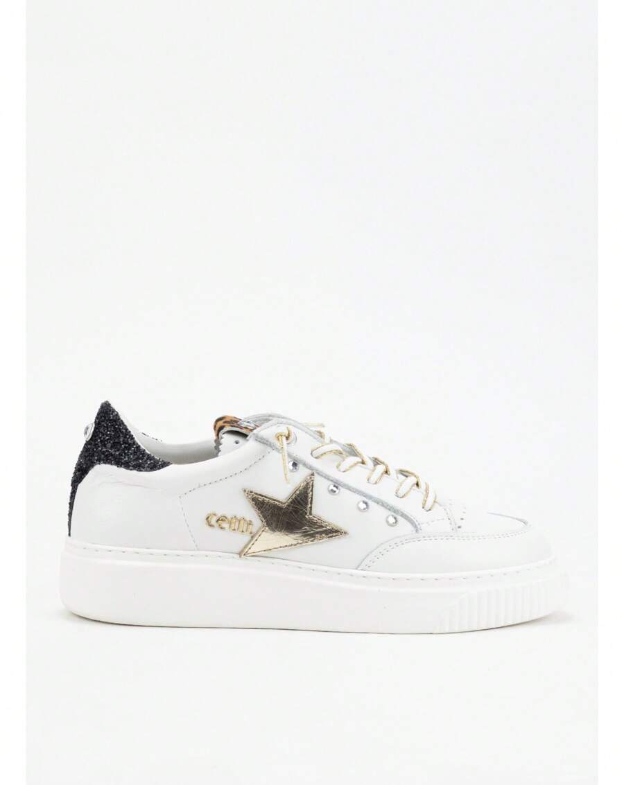 Zapatillas CETTI en color nature blanco oro para señora