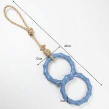 Neue Makronen-farbige Haustierspielzeuge mit Sisalseil Doppelringen zum Kauen, strapazierfähiges Tauziehen Haustierspielzeug