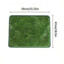 Estera de césped para entrenamiento de mascotas, estera de césped artificial para perros, almohadilla de entrenamiento de perros lavable y reutilizable, almohadilla de orina para perros (con borde/sin desprendimiento/sin pérdida de césped)
