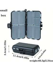 1pc Small Plastic Fishing Tackle Box, Fly Fishing Accessories Storage - Multicolor - View 15