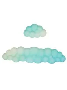 Cloud Wrist Rest, 2 Pieces Of Memory Foam Cute Cloud Palm Rest Keyboard With Non-Slip Base, Ergonomic Cloud Arm Rest Keyboard, Convenient For Typing Game/Laptop