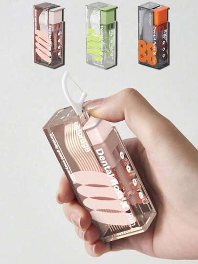 1 Pc Automatic Pop-Up Toothpick Dispenser, Premium Portable Mini Floss Pick Holder, Rectangle Toothpick Storage Box For Home Office Desk