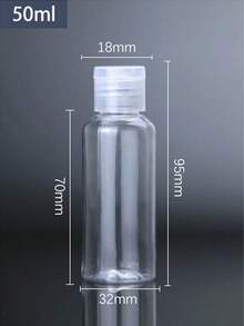 1/5/10/15pcs 30/50/100ml Refillable Clear Plastic Bottles, Portable Travel Containers, Refillable Cosmetic Containers