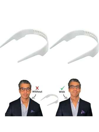 1 st. Strakke onzichtbare plastic kraagclip, kraagsteun, verstelbare maat, biedt modieuze ingebouwde ondersteuning voor shirts om een perfecte pasvorm van de kraag te garanderen zonder dat deze te omvangrijk aanvoelt, universele kraagsteun voor shirts