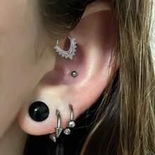 1 pieza Anillo de septum vintage y fresco de acero inoxidable 316L, joya de piercing para aro de nariz, arete de oreja y cartílago