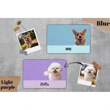 1pc Custom Dog Food Mat, Personalized Dog Mats With Pet Photo And Name, Custom Pet Placemat, Food And Water Mat, Ideal For Dog Lovers, Perfect For Any Special Occasion To Celebrate Your Furry Friend, Fashionable, Simple, Kawaii, Unique Personalized Customized Gifts, Ideal For Christmas, Valentine's Day, Mother's Day, Father's Day, Anniversaries, New Year - Multicolor - View 4