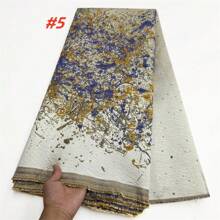 2025 High Quality African Nigerian Tulle Lace Fabric Organza Guipure Party Dress Brocade Jacquard French Lace For Wedding Sewing