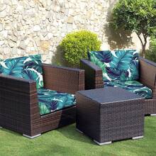 1 件 S/M/L 弹性庭院坐垫套，户外沙发套替换件，可洗庭院家具套 - 綠色 - 查看 5