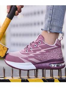 Women's Safety Shoes, Air Cushion Shock-Absorbing Steel Toe Sneakers, Outdoor Anti-Smash Anti-Puncture Work Shoes, Industrial Construction Warehouse Protective Labor Protection Shoes - View 4